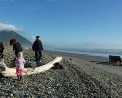 Getting ready for billy tea. Barrytown, near Punakaiki